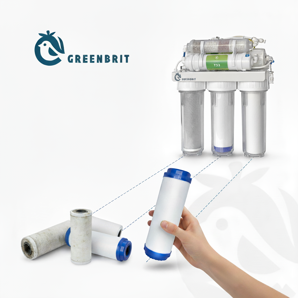 Universal 3-Stage Replacement Filter Set for RO Water Purification Systems